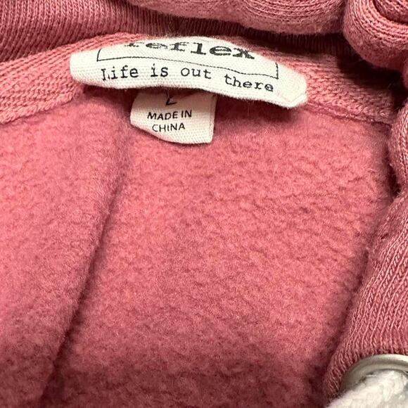 Reflex Size L Vintage Cali Embroidered Y2K Zip Up With Hood Light Weight Cotton - Picture 4 of 4